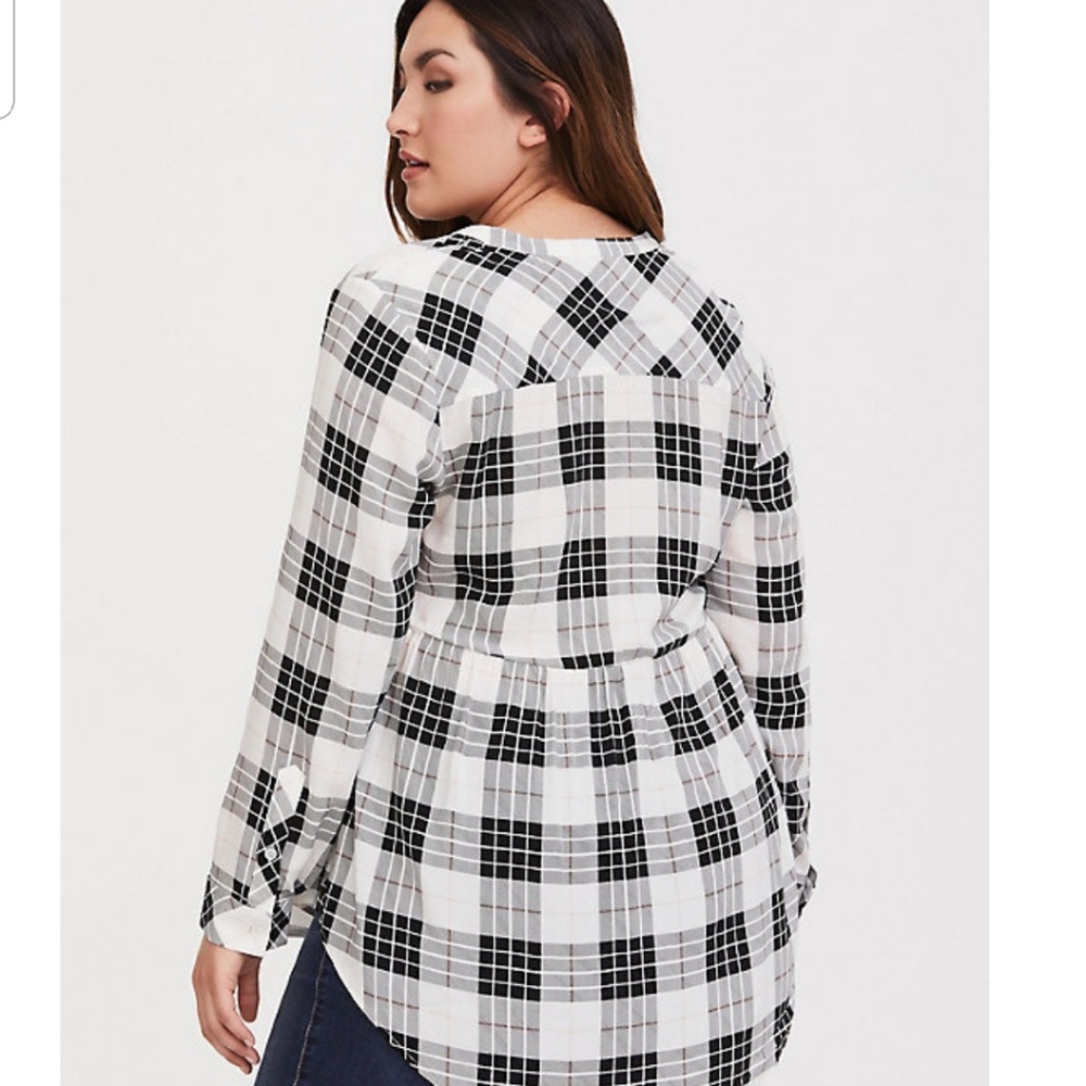 Torrid Plaid Babydoll Tunic - Picture 2 of 4